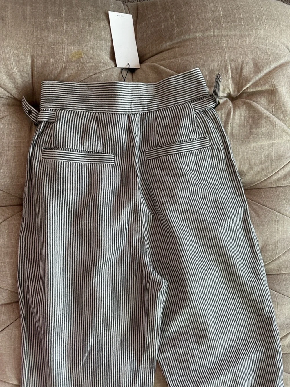 Joie Black and White Pinstripe Tapered Chinos